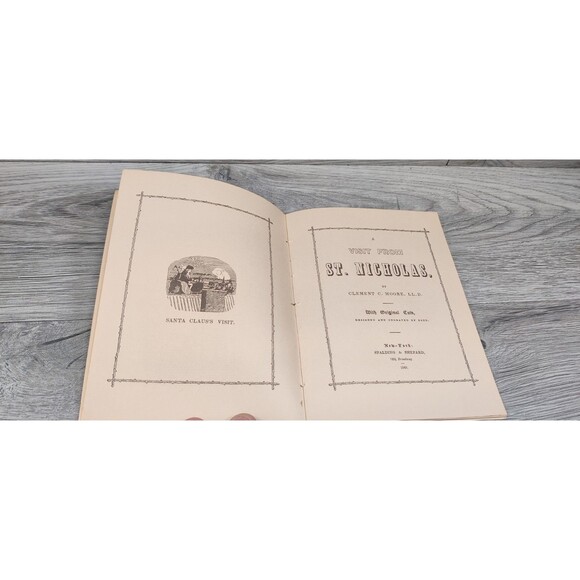 A Visit From St Nicholas by Clement C Moore REPRINT of 1849 Book Spalding & Shep - Picture 7 of 10